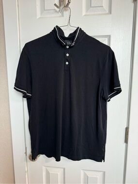 Armani Exchange Black Polo with White Trim